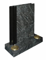 A closed book design memorial made from granite.