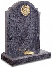 Bahama Blue granite memorial: Golden Tree of Life design.